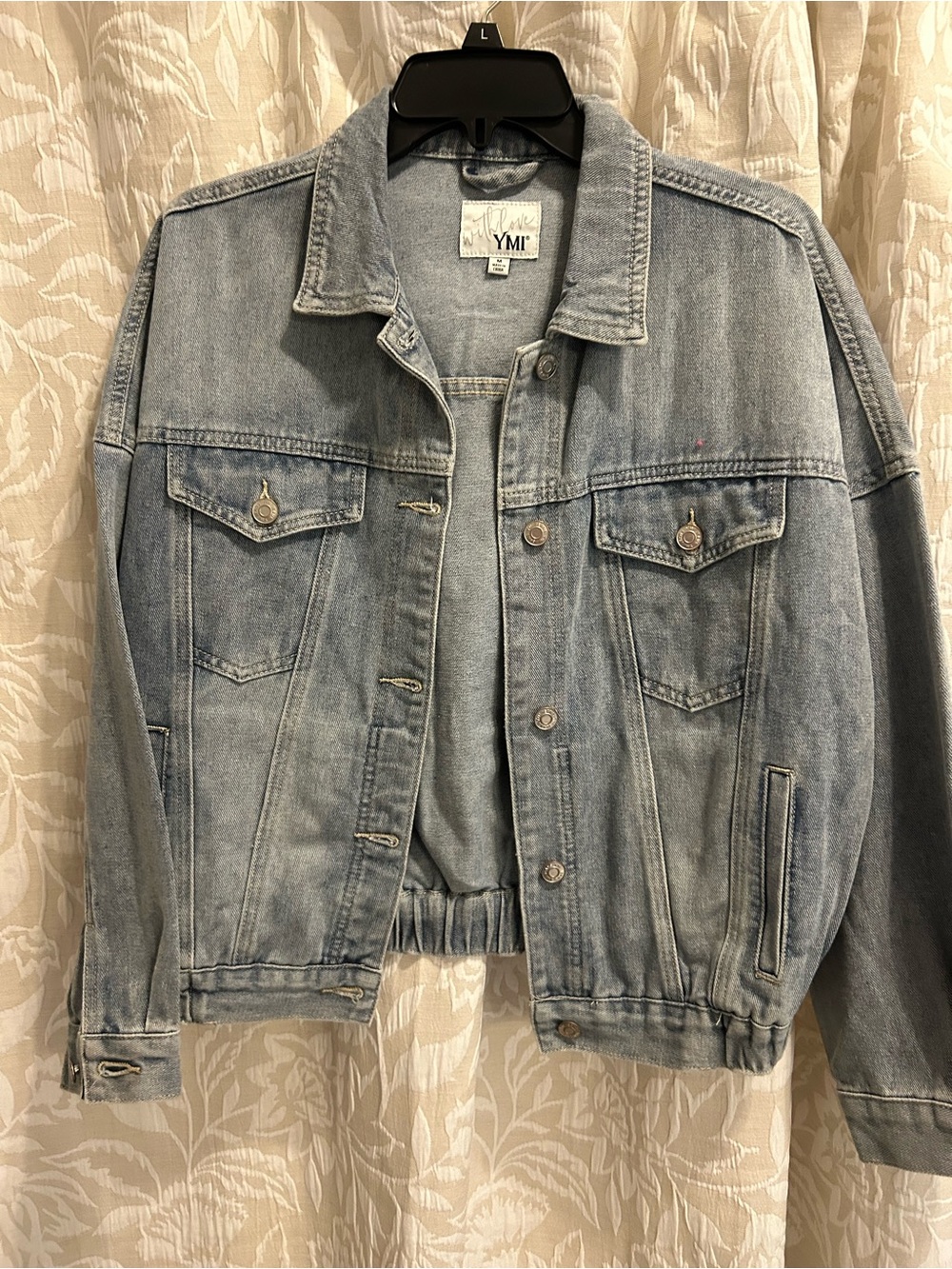 YMI Light Wash Blue Denim Shirt Jacket